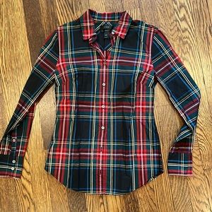 J Crew NWOT plaid button down! Perfect condition